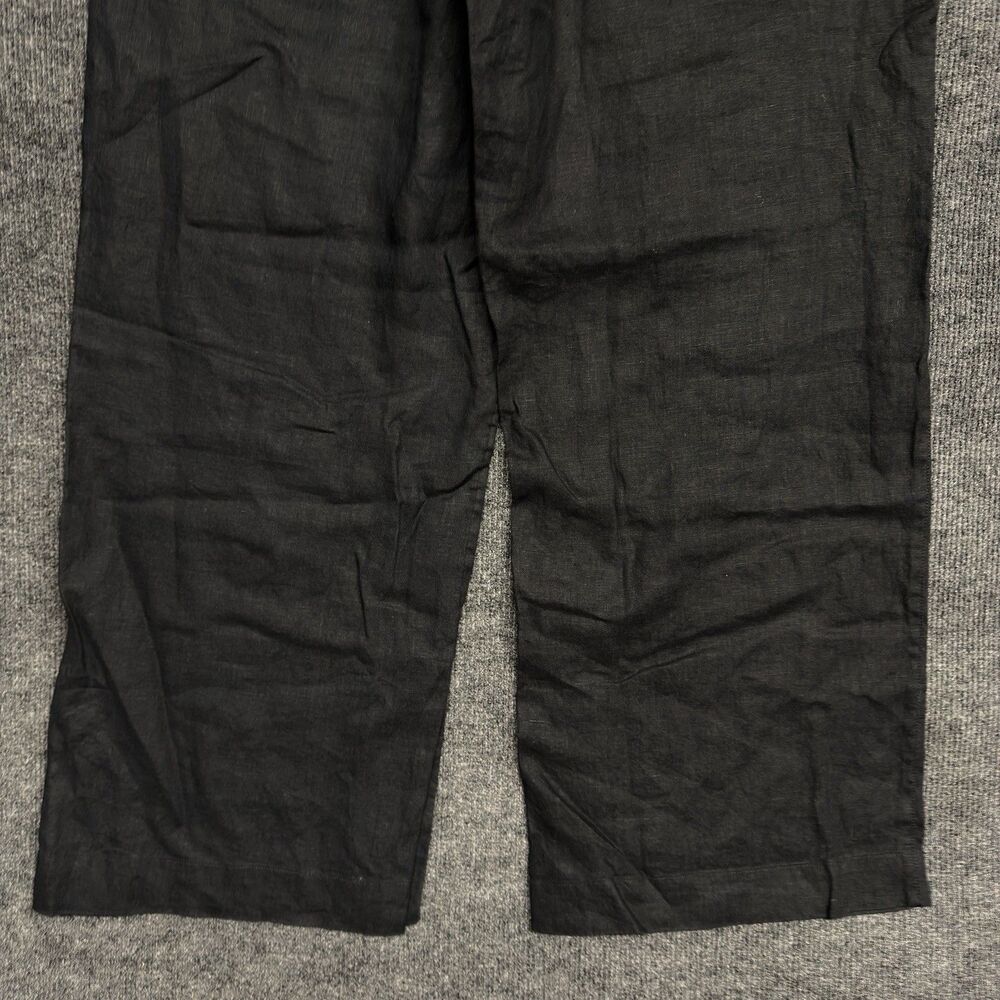 Athleta Black Straight-Leg Drawstring Pants with Front Slit - Picture 7 of 16